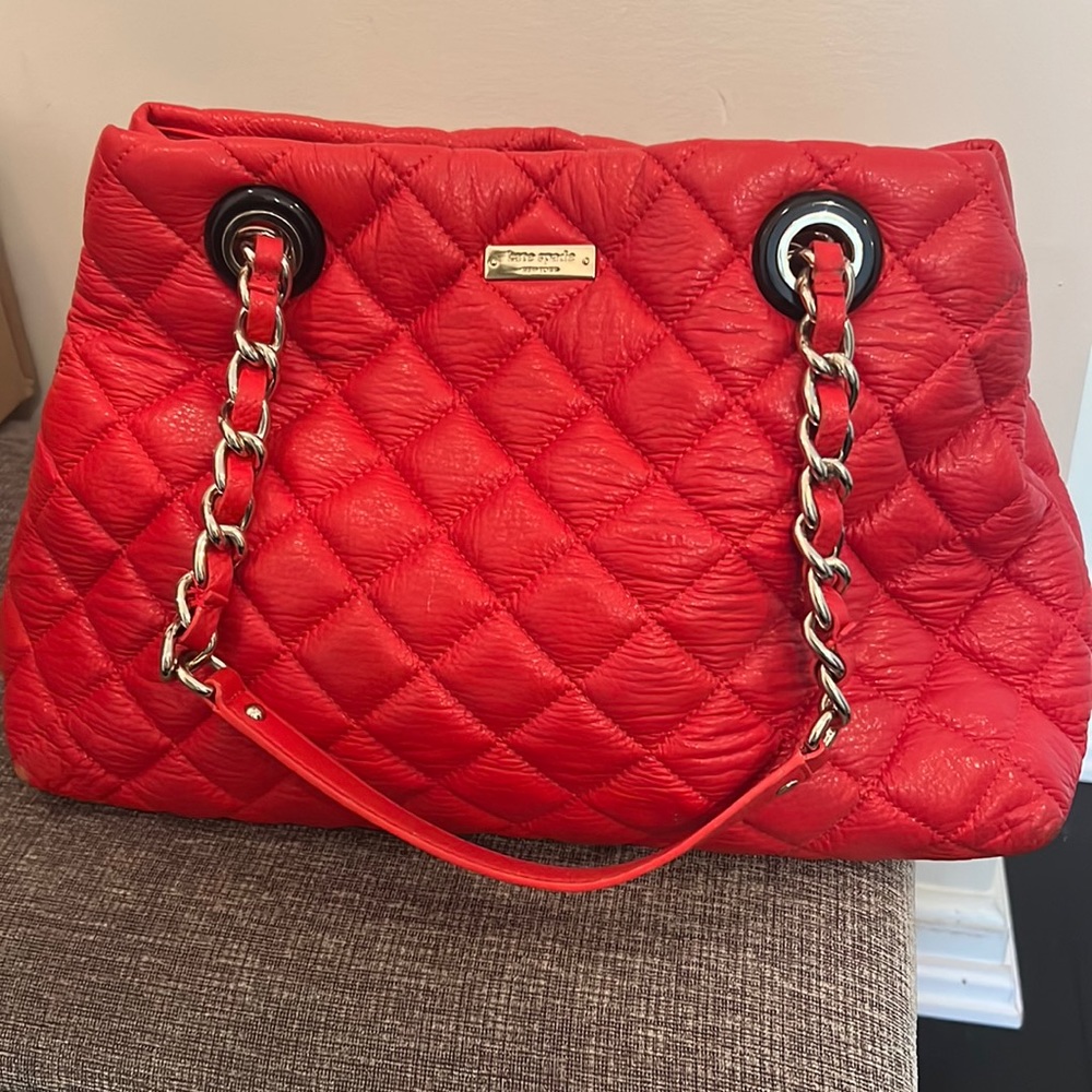 Gorgeous Kate Spade red leather handbag
